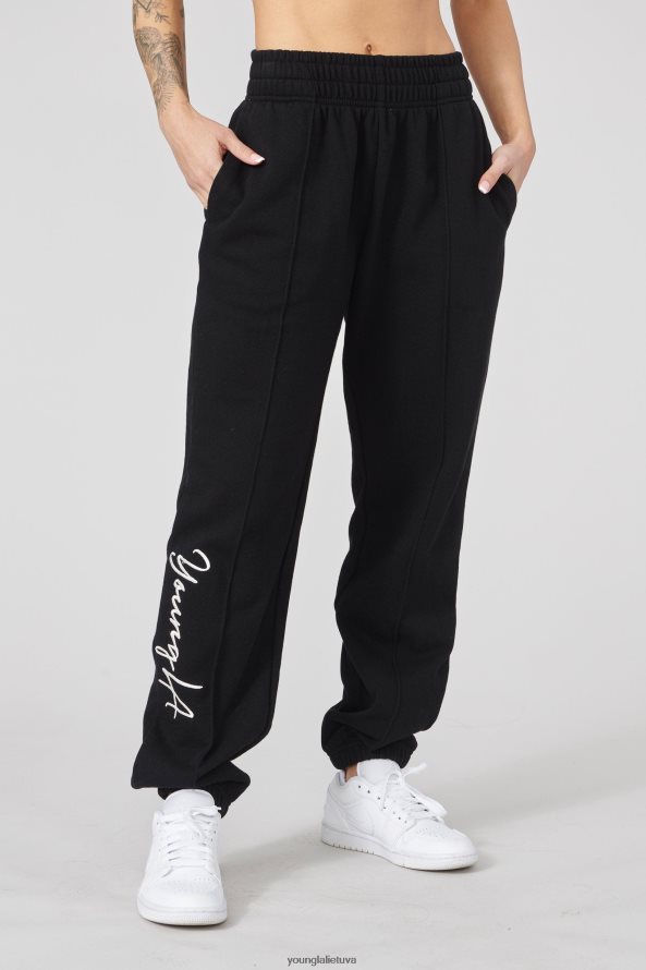 moterys juodas w202 script joggers 2.0 YoungLA apranga 2JR0N01133